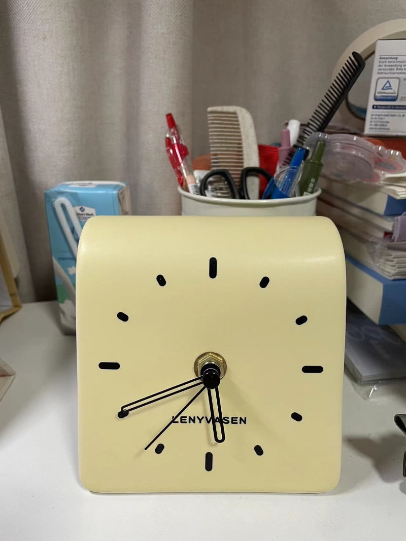 Modern Art Ceramic Table Clock, Artistic Decorative Gift Idea