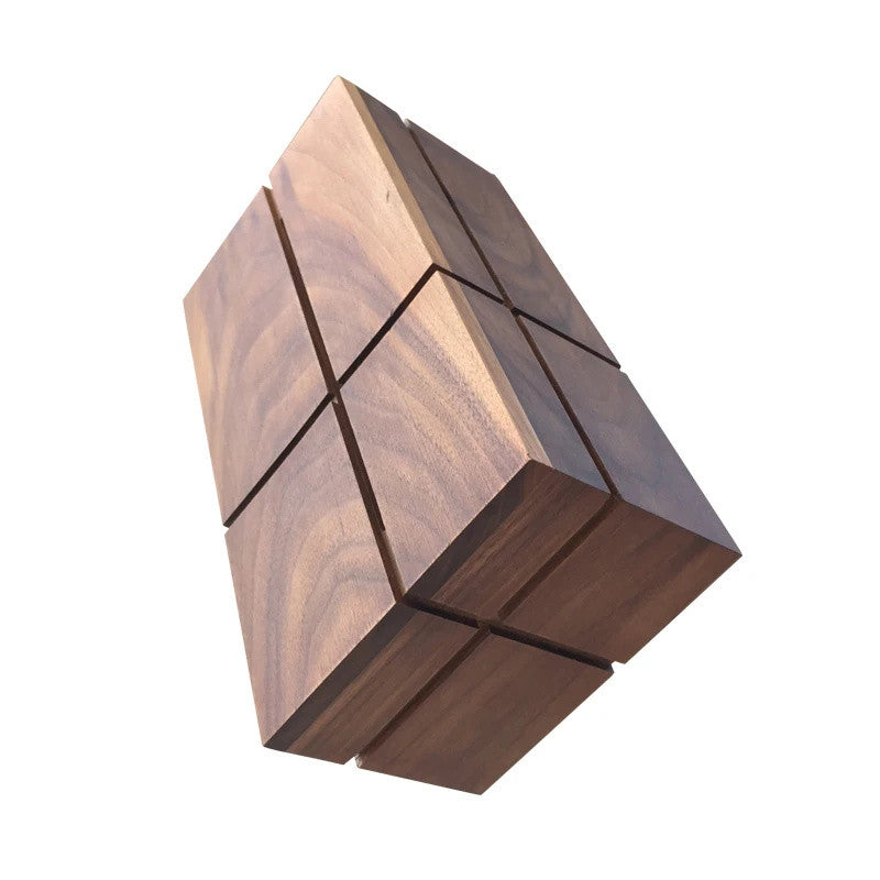 Modern Black Walnut Cross Geometric Tissue Box: Perfect Blend of Style and Utility