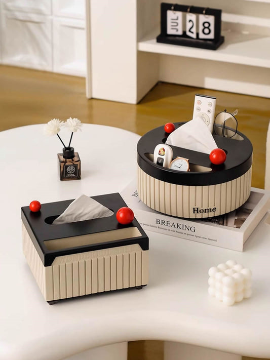 Modern minimalist art decorative tissue box, desktop storage