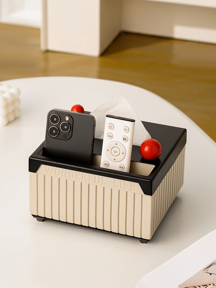 Modern minimalist art decorative tissue box, desktop storage