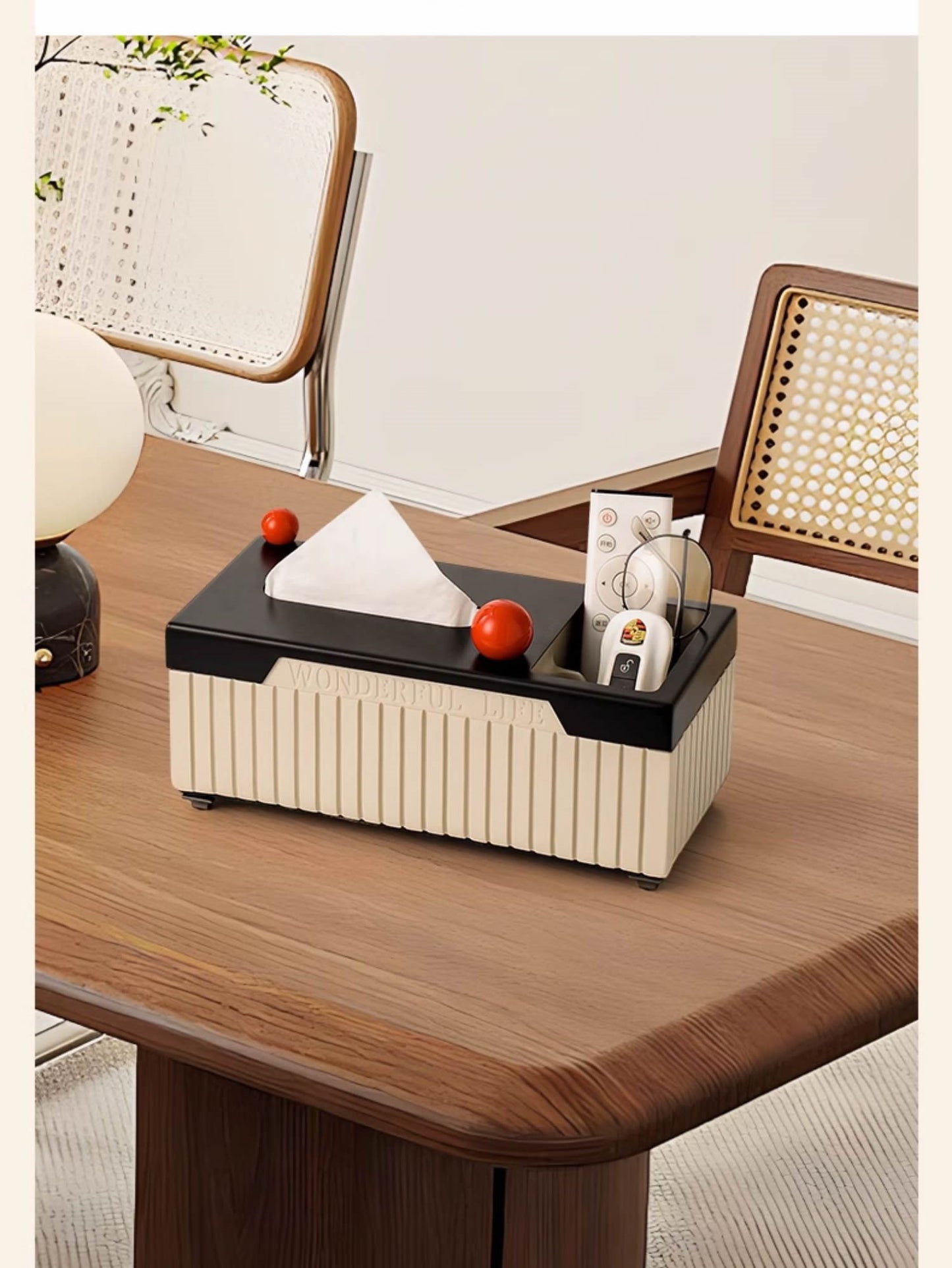 Modern minimalist art decorative tissue box, desktop storage