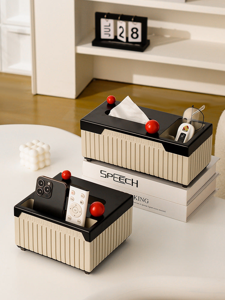 Modern minimalist art decorative tissue box, desktop storage