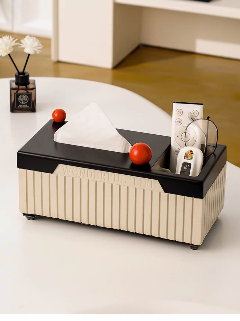 Modern minimalist art decorative tissue box, desktop storage