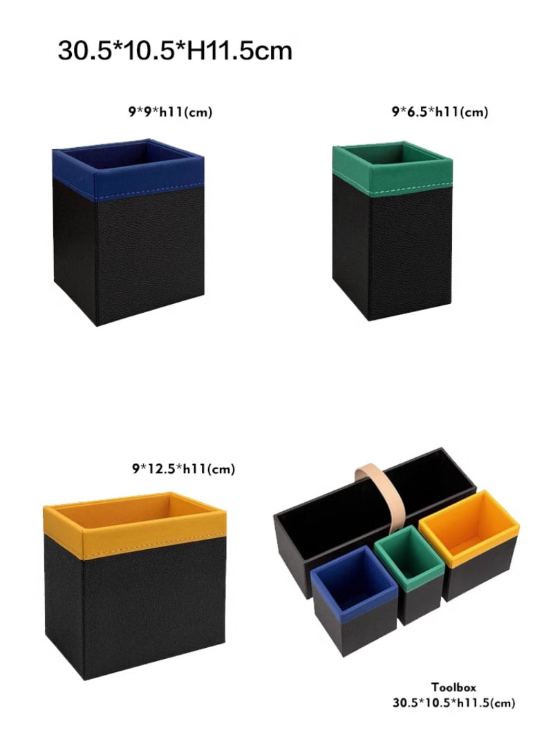 Multifunctional combination colorful desktop storage box