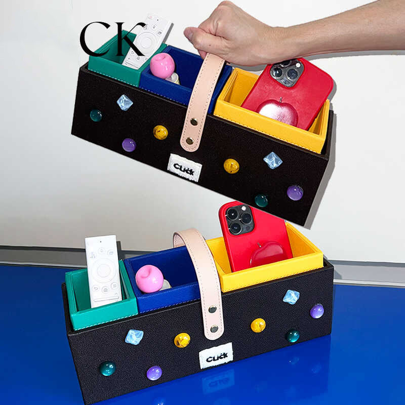 Multifunctional combination colorful desktop storage box