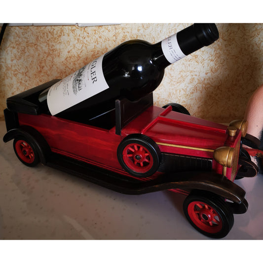 Nostalgic Classic Car Wooden Wine Rack& Bottle Holders, Living Room Decoration Ornaments