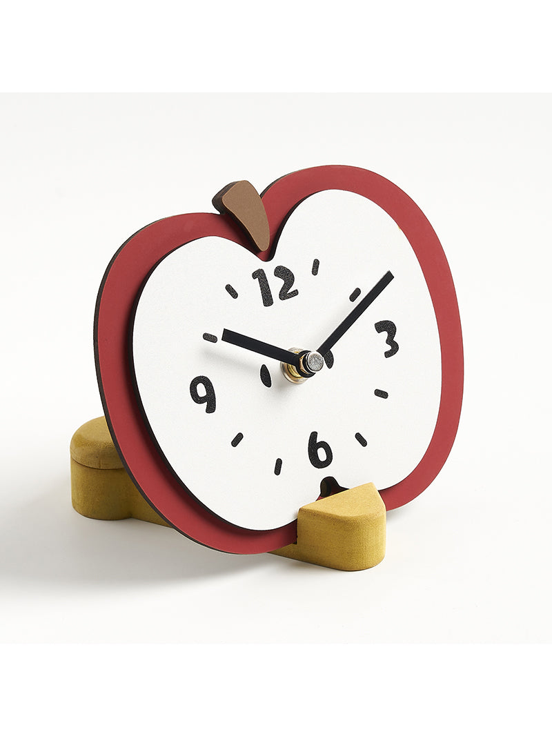 Office Decoration Modern Art Apple Silent Desk Clock