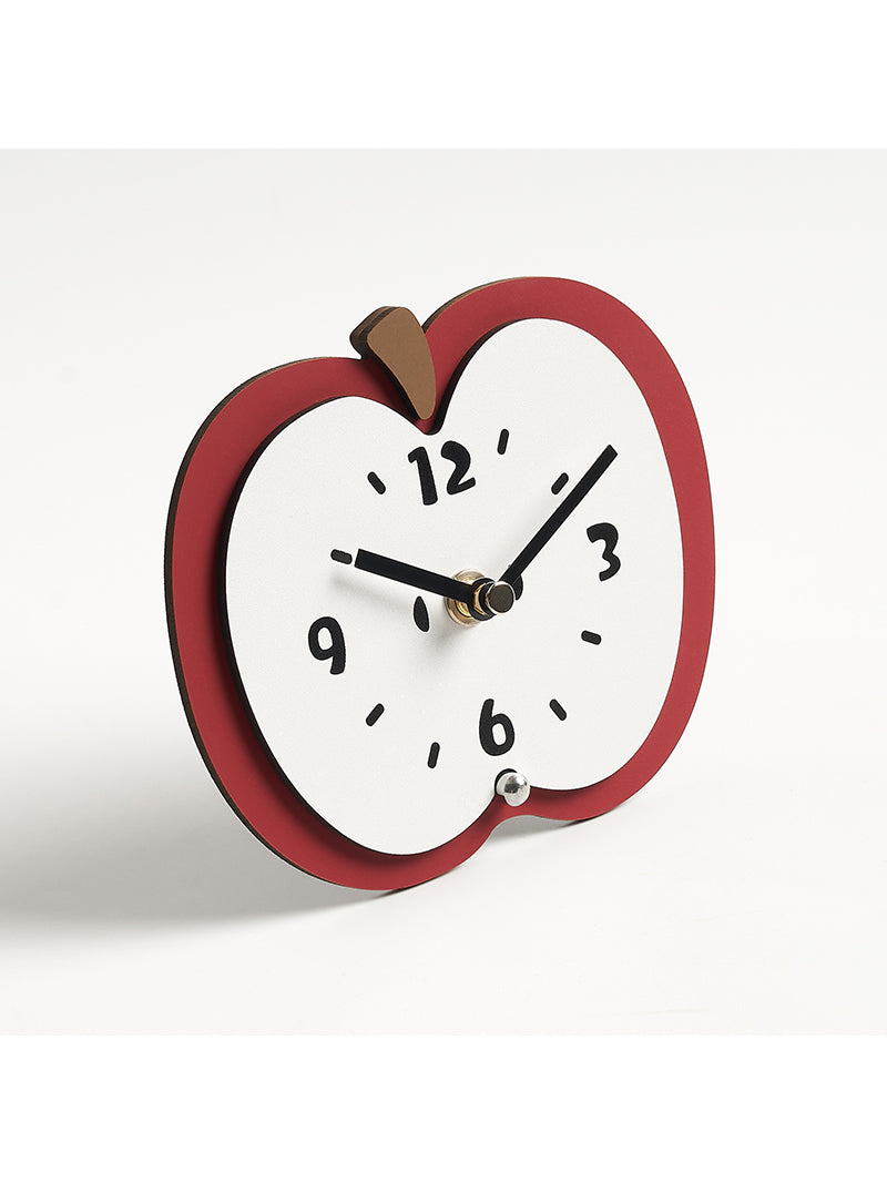 Office Decoration Modern Art Apple Silent Desk Clock