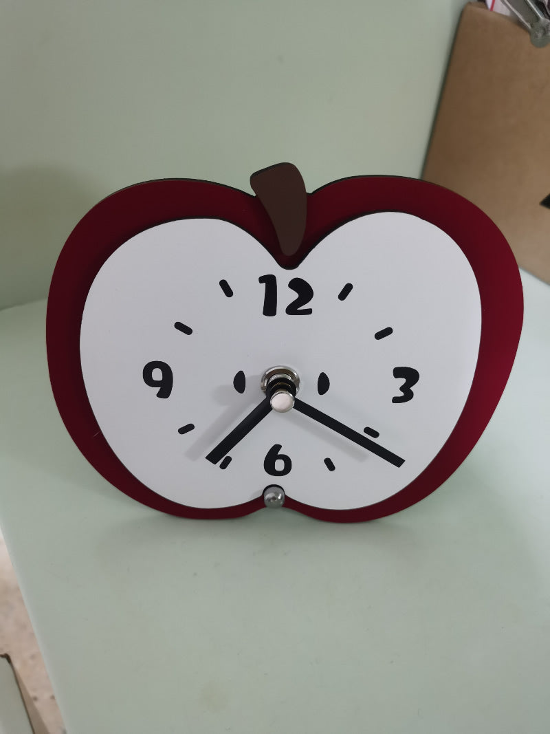 Office Decoration Modern Art Apple Silent Desk Clock