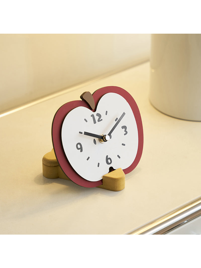 Office Decoration Modern Art Apple Silent Desk Clock