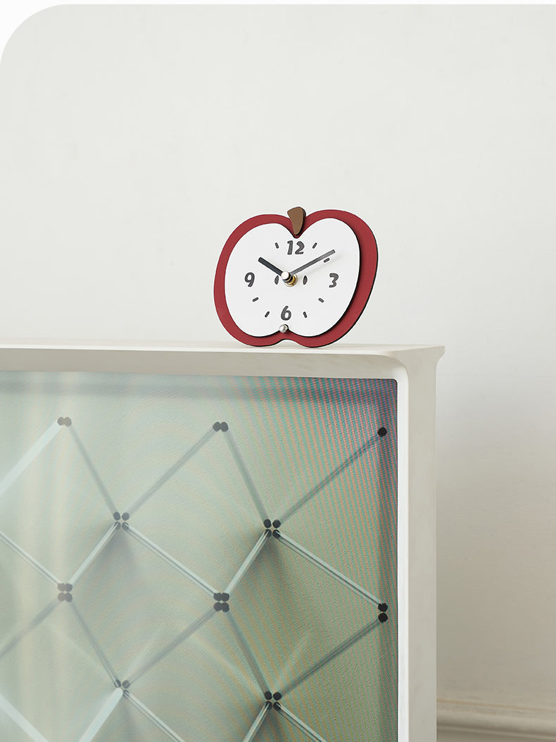 Office Decoration Modern Art Apple Silent Desk Clock