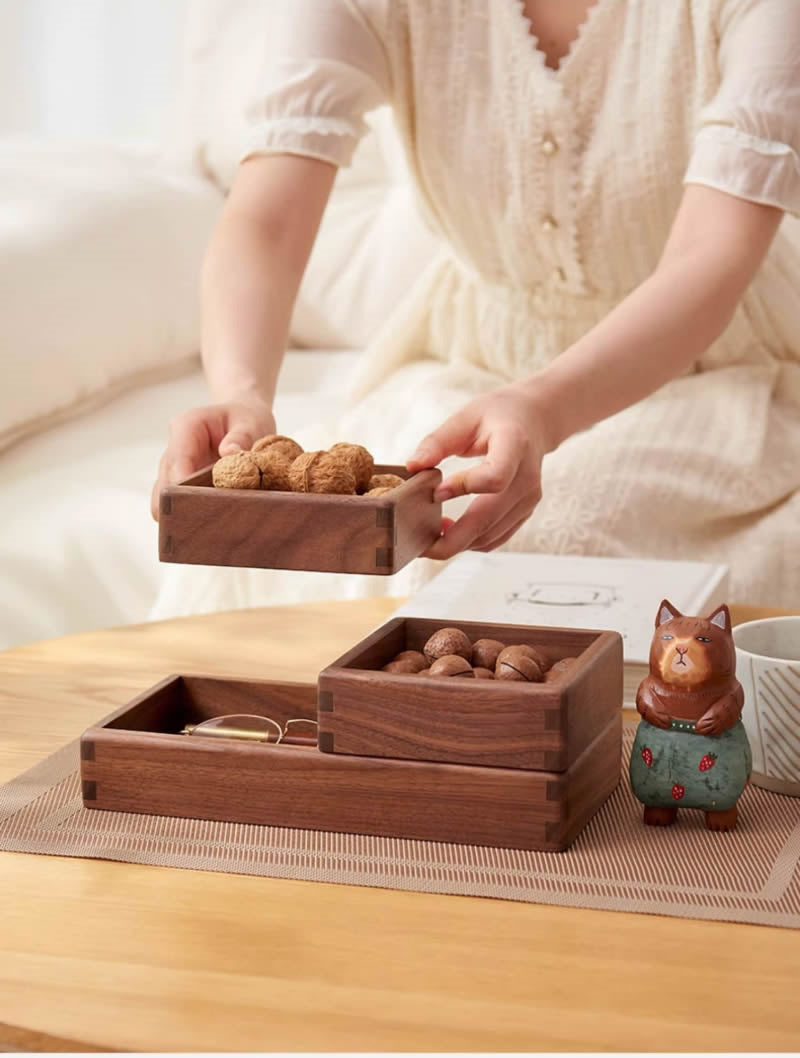 Pastoral Wooden Storage Tray, Nut Tray, Jewelry Box