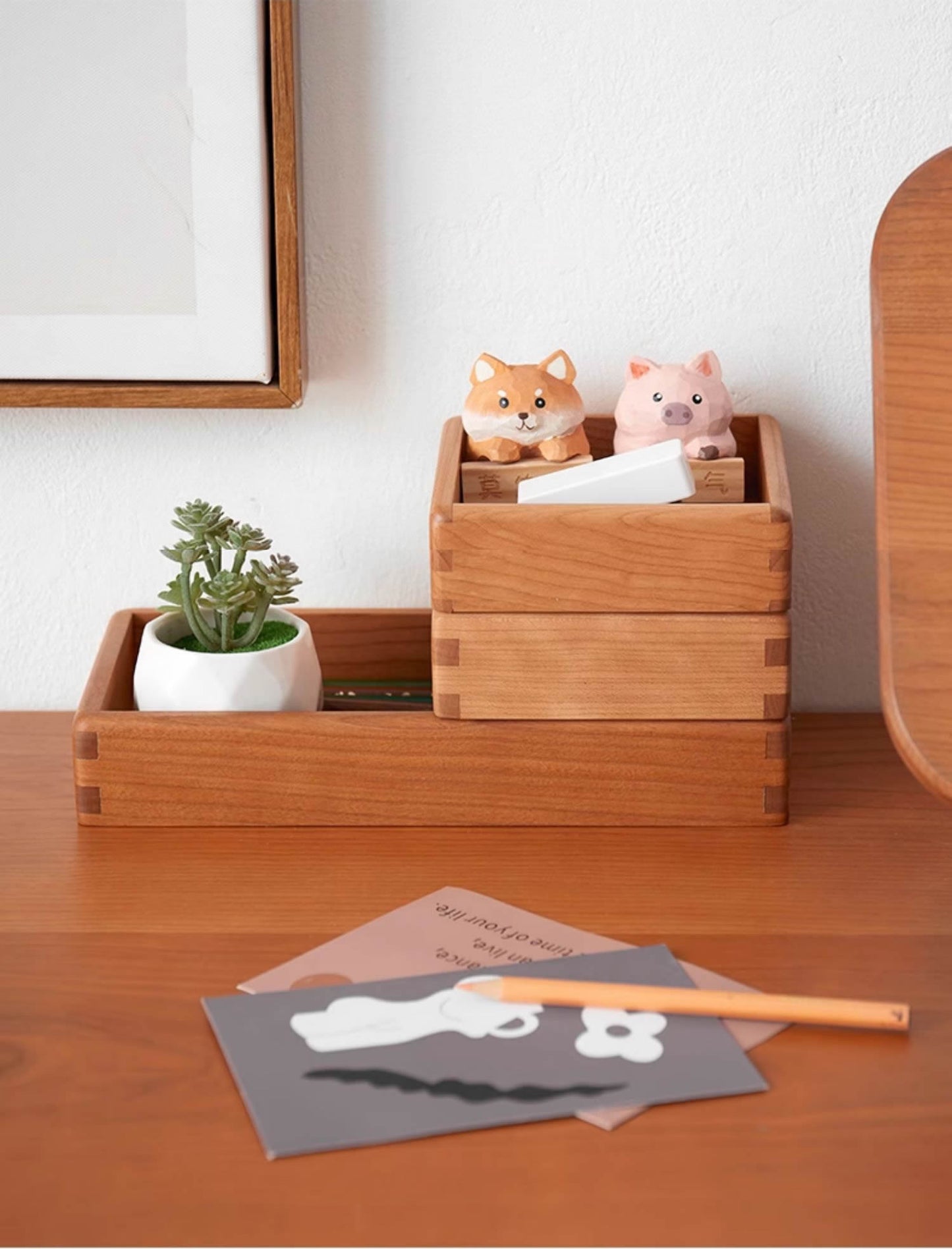 Pastoral Wooden Storage Tray, Nut Tray, Jewelry Box