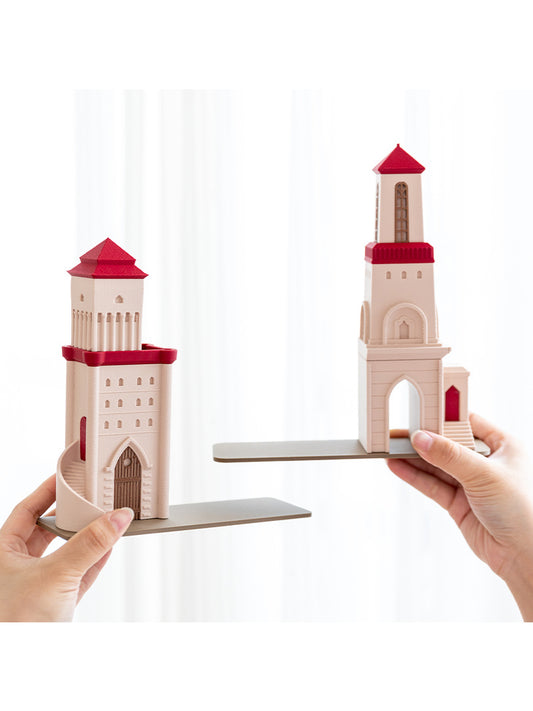 Personalized ancient building shape bookends, funny desk decoration, creative gift