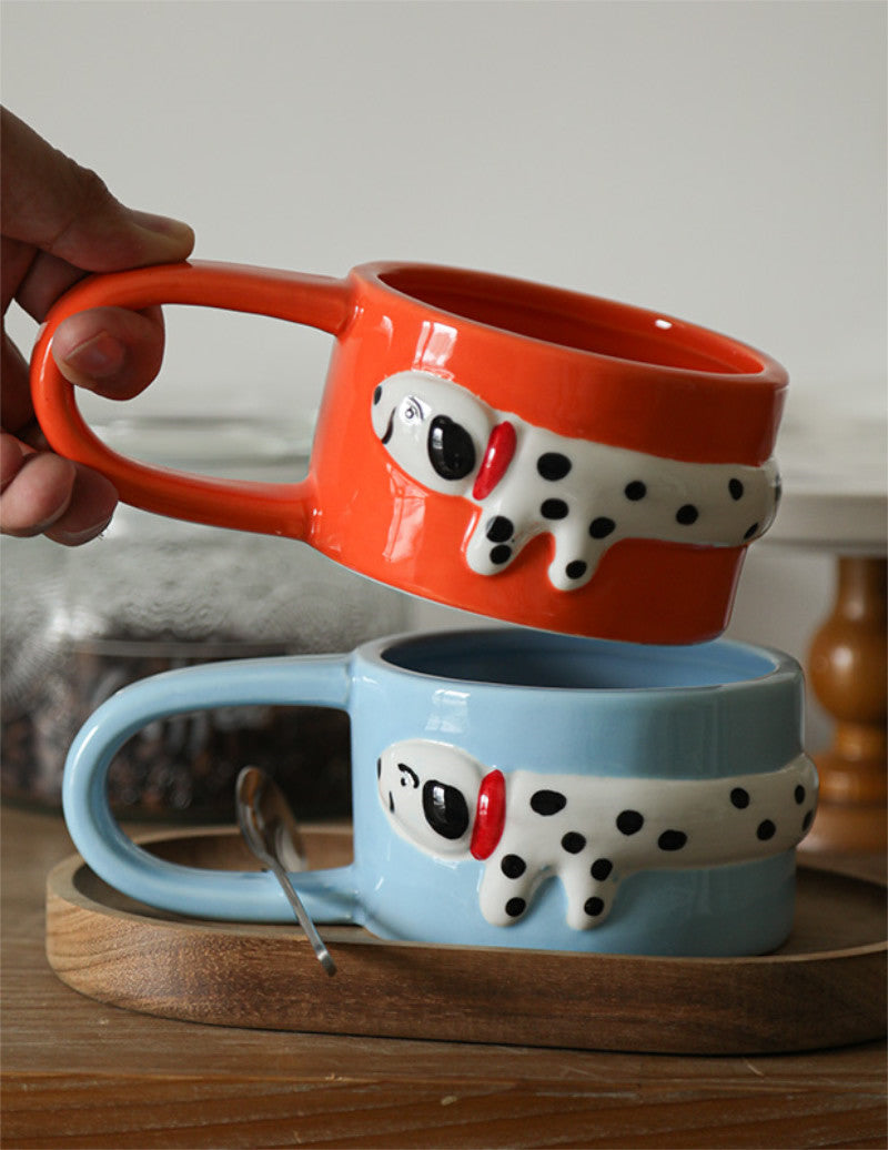 Playful Dachshund Dog Ceramic Coffee Mug: Whimsical Canine Design