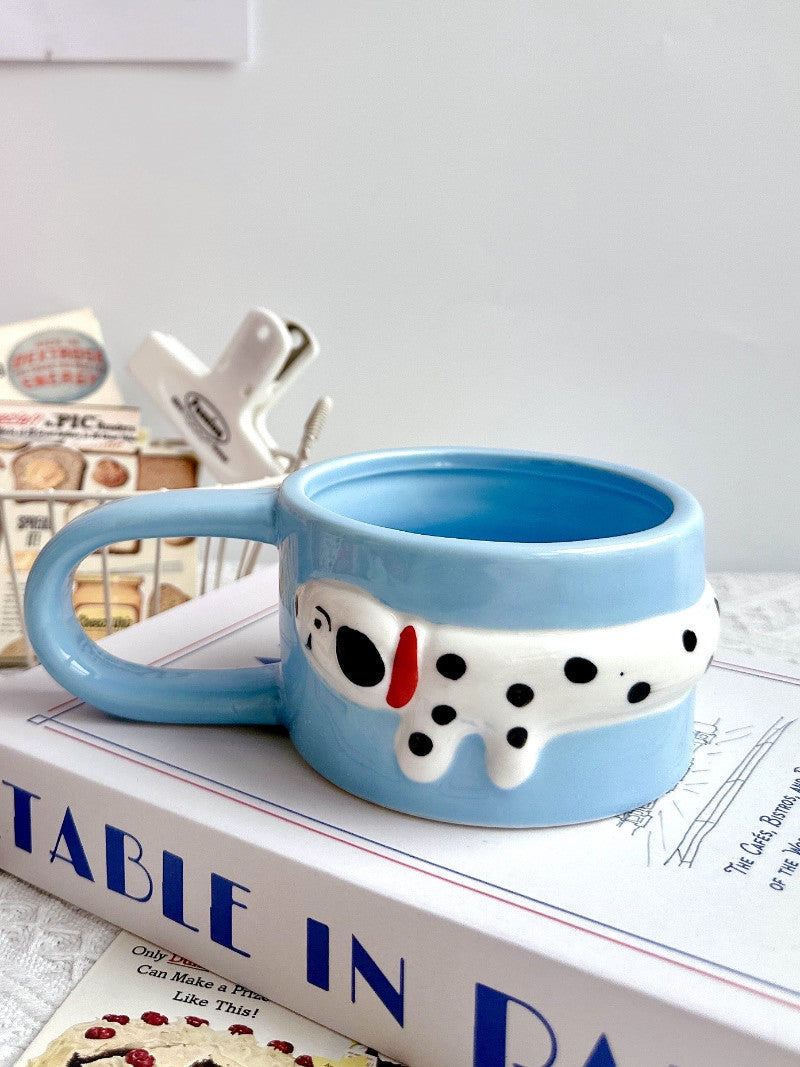 Playful Dachshund Dog Ceramic Coffee Mug: Whimsical Canine Design