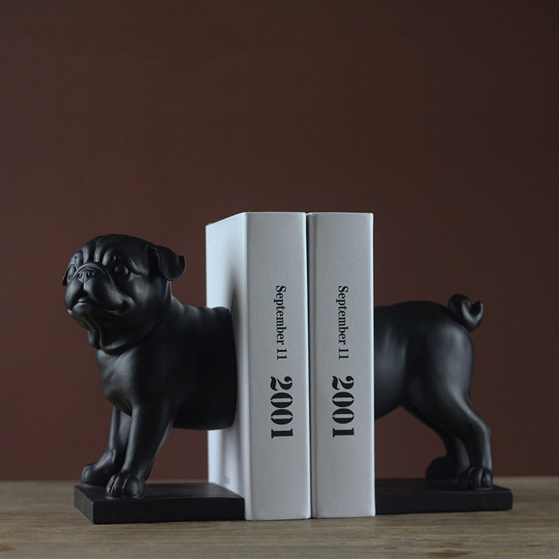 Playful Fat Pet Dog Bookend: Quirky Office Decoration