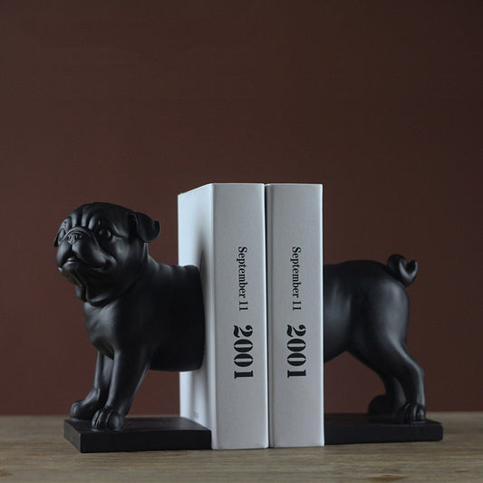 Playful Fat Pet Dog Bookend: Quirky Office Decoration