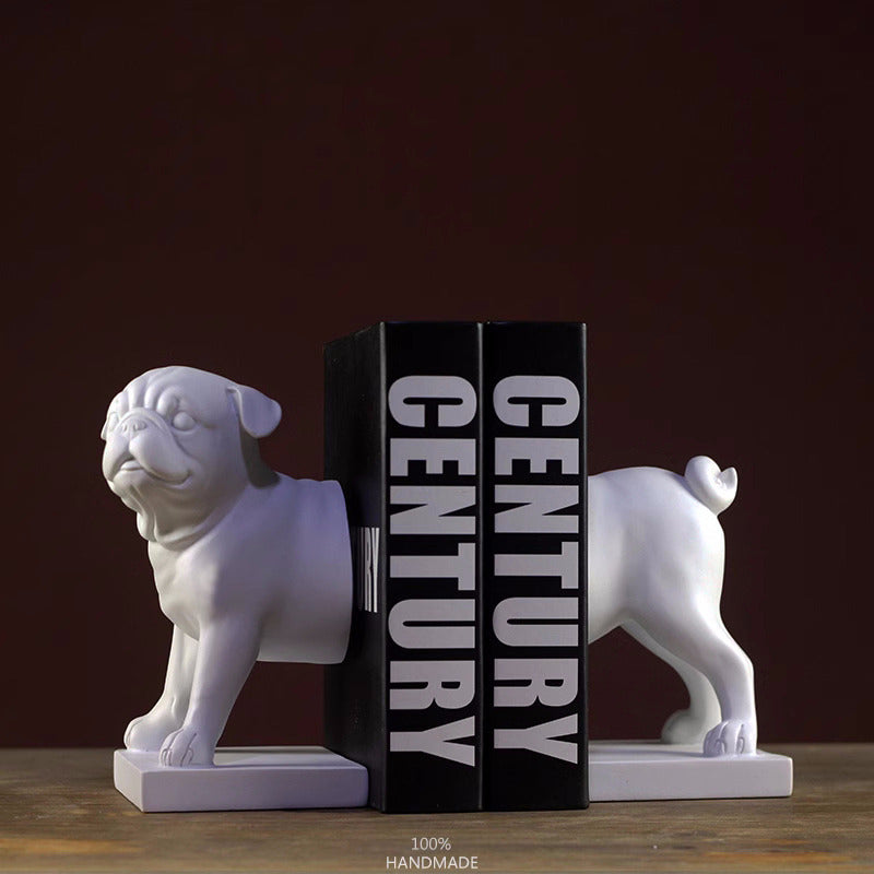 Playful Fat Pet Dog Bookend: Quirky Office Decoration