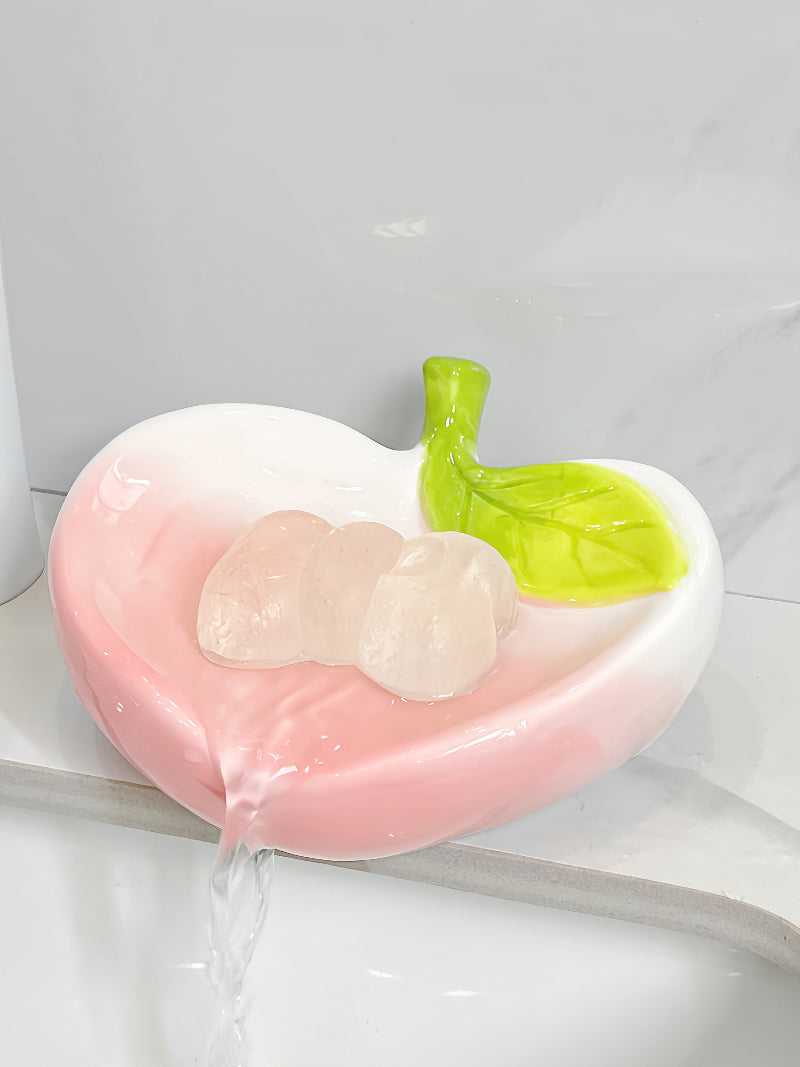 Pretty Pink Peach Bathroom Ceramic Soap Dish