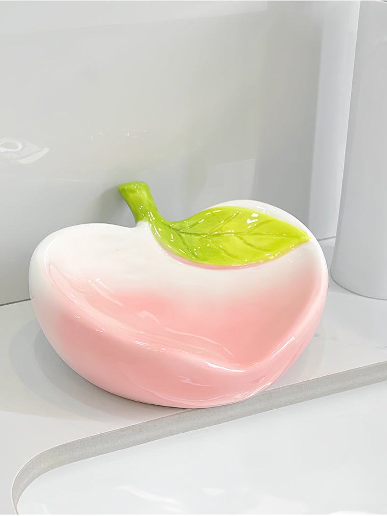 Pretty Pink Peach Bathroom Ceramic Soap Dish