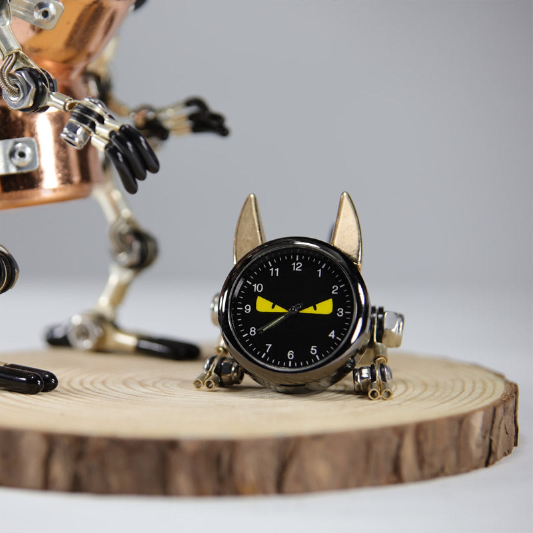 Punk Mini Mechanical Dog Clock, Unique Gift