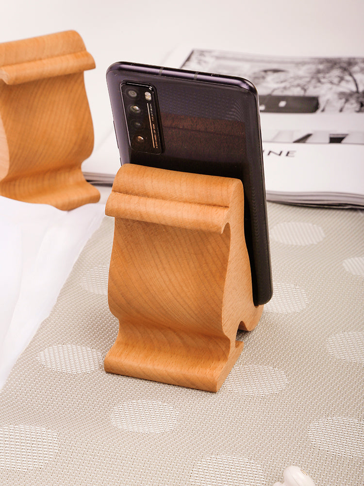 Pure Wood Big Bird Phone Holder, Office Business Card Holder