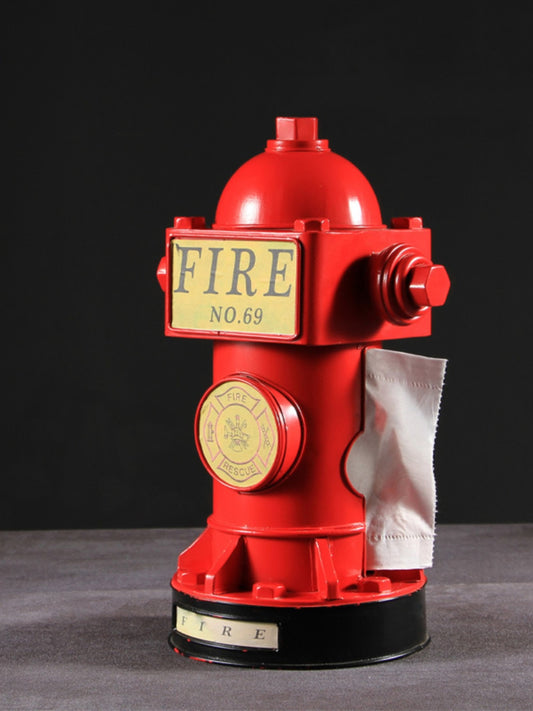 Quirky Fire Hydrant Iron Tissue Box: Fun and Functional Decorative Piece