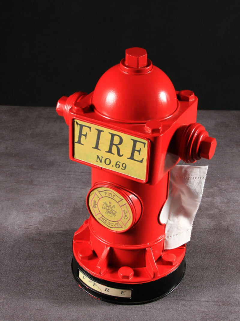 Quirky Fire Hydrant Iron Tissue Box: Fun and Functional Decorative Piece