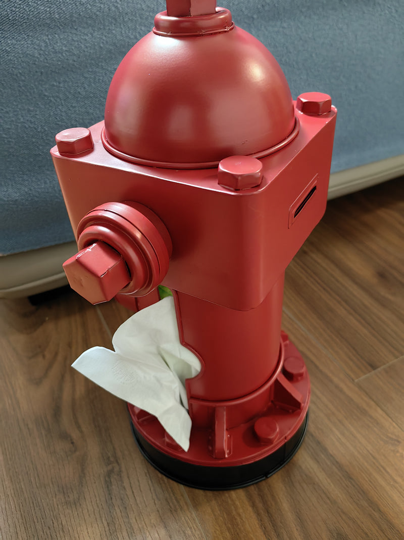 Quirky Fire Hydrant Iron Tissue Box: Fun and Functional Decorative Piece