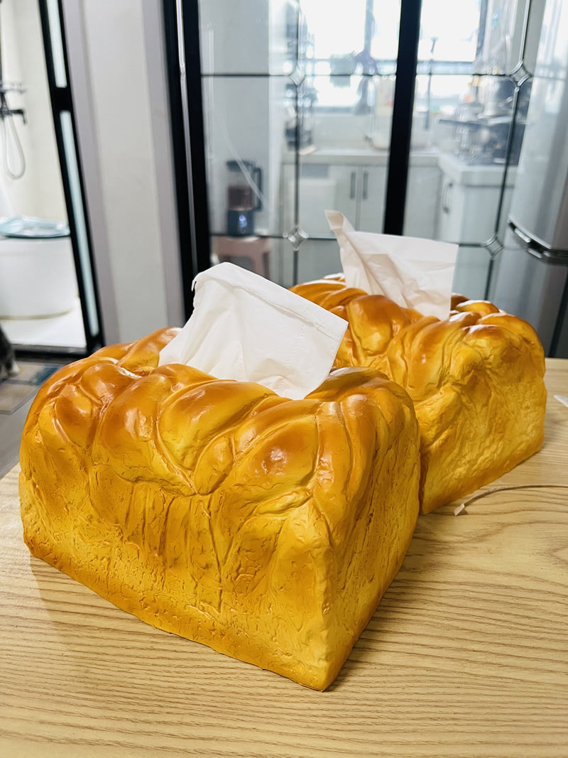 Realistic Toast Bread Facial Tissue Box,Amazing Art Decor,Creative Design