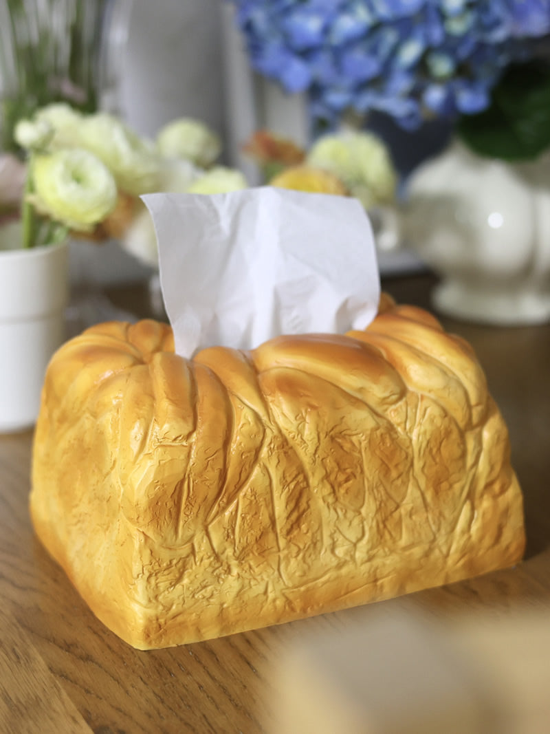 Realistic Toast Bread Facial Tissue Box,Amazing Art Decor,Creative Design