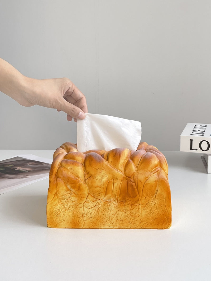 Realistic Toast Bread Facial Tissue Box,Amazing Art Decor,Creative Design