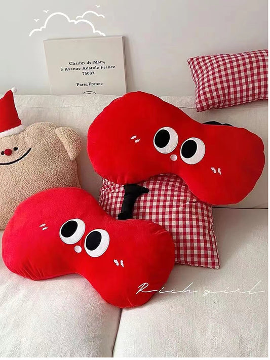 Red Big Eyes Apple Plush Pillow, Cushion, Christmas Gift