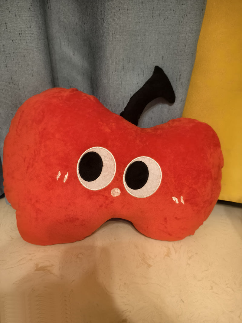 Red Big Eyes Apple Plush Pillow, Cushion, Christmas Gift