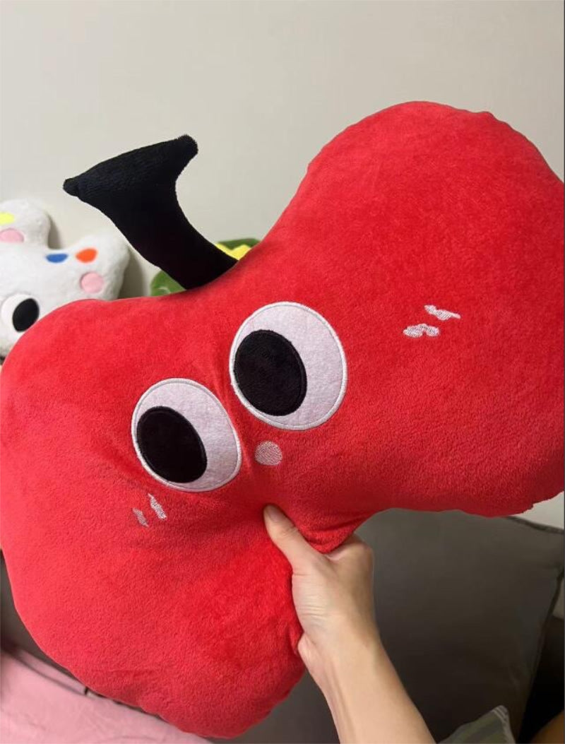 Red Big Eyes Apple Plush Pillow, Cushion, Christmas Gift