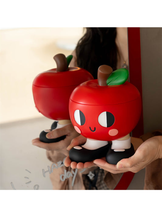 Red Cartoon Apple Storage Jar - Funy Desktop Decoration And Organization