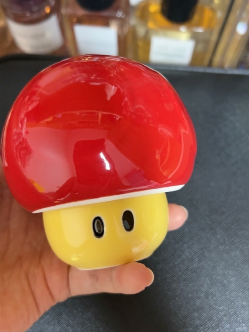 Red Mushroom Ceramic Toothpick Holder, Desktop Decoration Idea, Holiday Gift