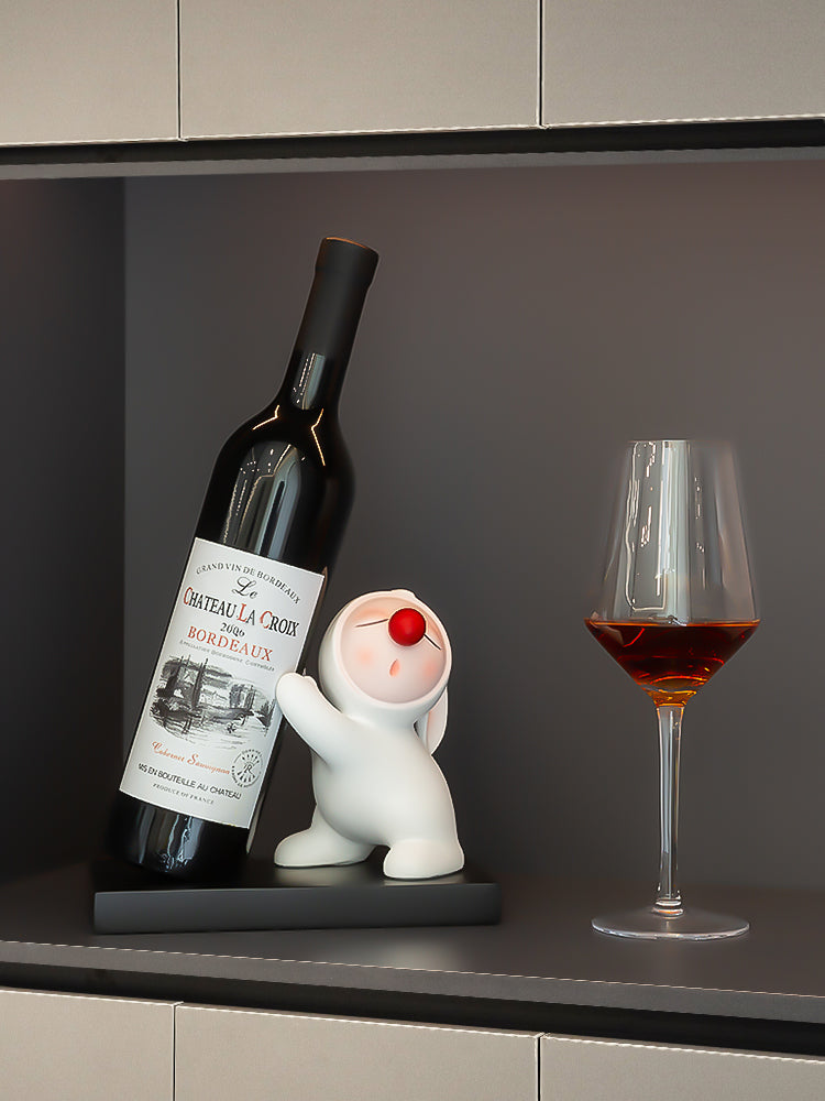 Red Nosed Rabbit Wine Rack, Home Decor Ideas,Art Gift