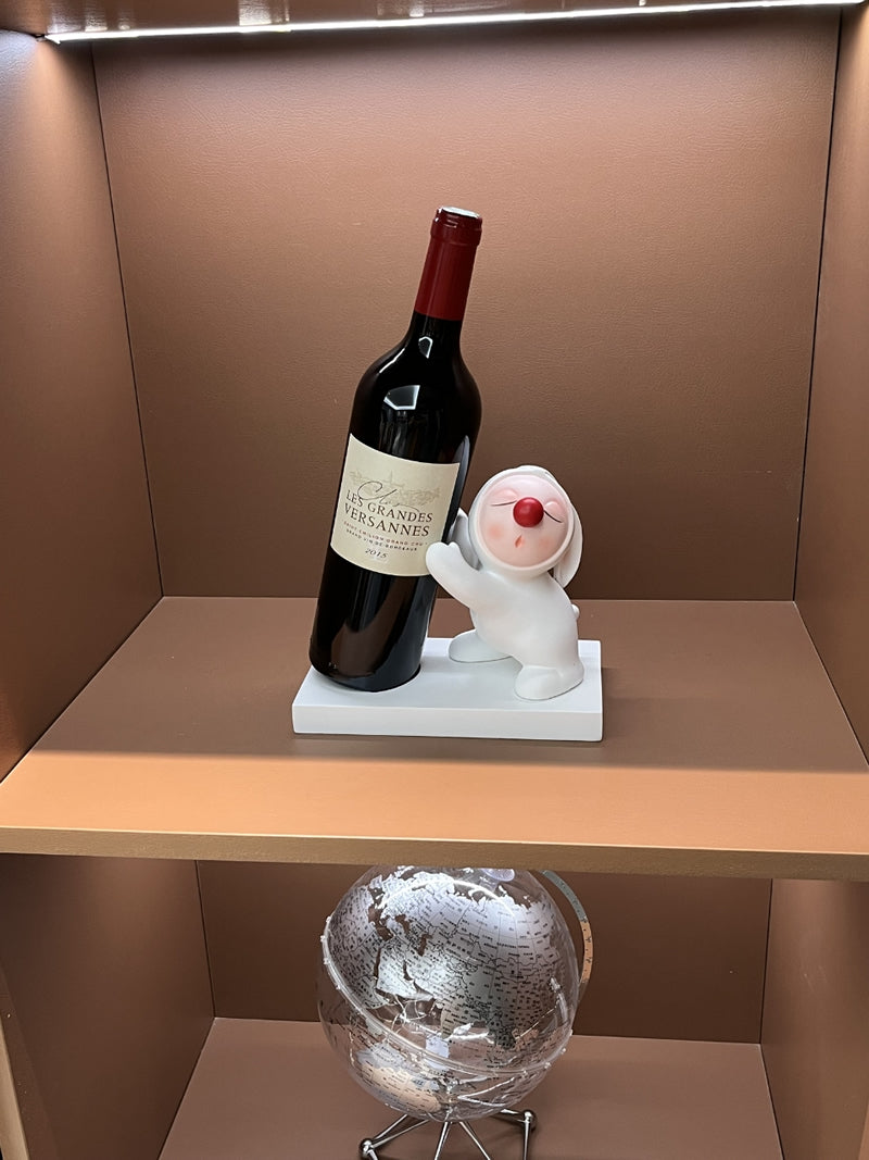 Red Nosed Rabbit Wine Rack, Home Decor Ideas,Art Gift