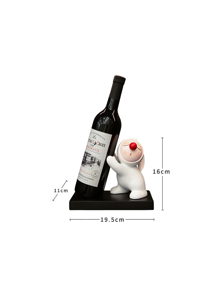 Red Nosed Rabbit Wine Rack, Home Decor Ideas,Art Gift