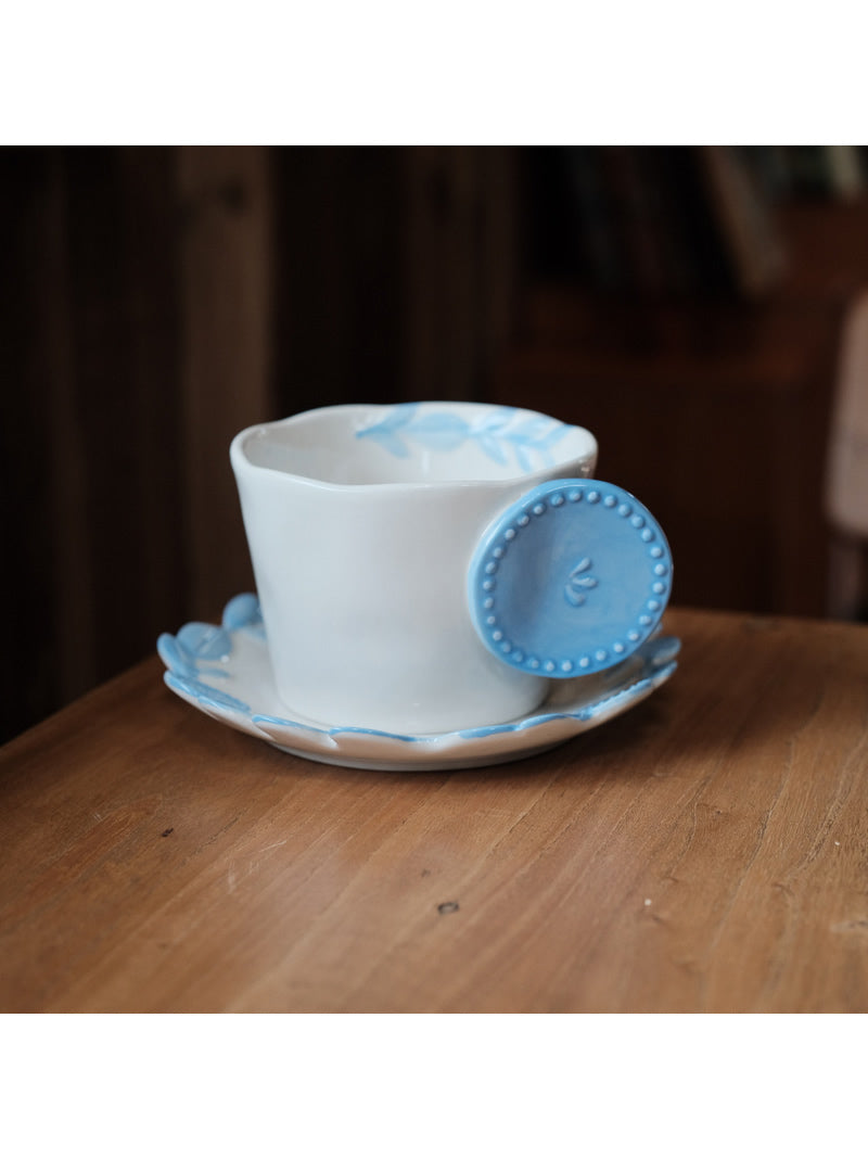 Retro Biscuit Shaped Ceramic Coffee Cup, Mug