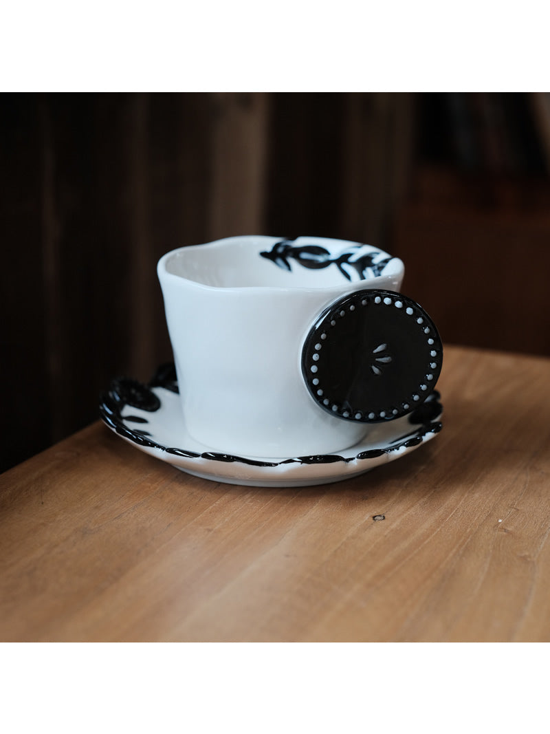 Retro Biscuit Shaped Ceramic Coffee Cup, Mug