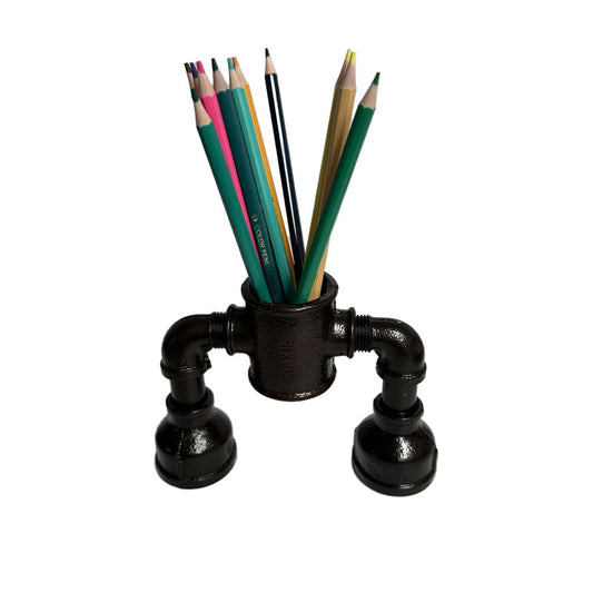 Retro Industrial Style Faucet Pen Holder, Punk Desktop Decoration