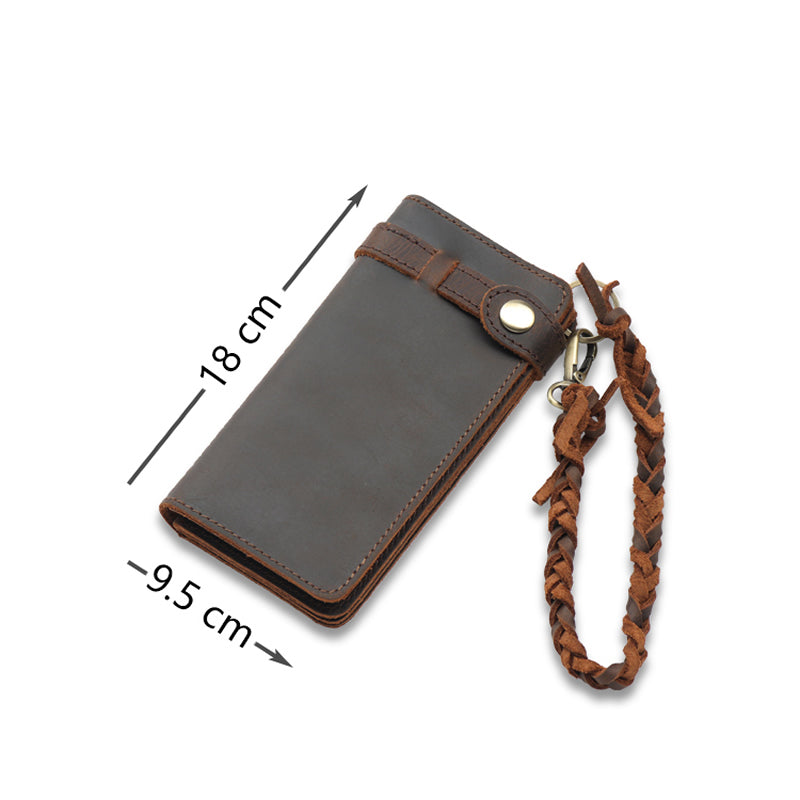 Retro multifunctional cowhide wallet, card holder, phone bag