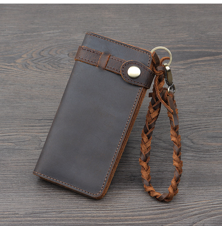 Retro multifunctional cowhide wallet, card holder, phone bag