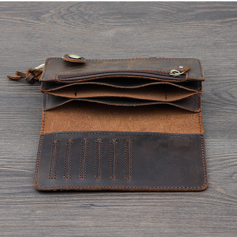 Retro multifunctional cowhide wallet, card holder, phone bag