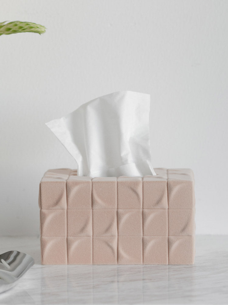 Simple Artistic Cube Ceramic Tissue Box, Rubik'S Cube Design Inspiration