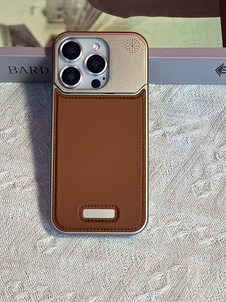 Simple Metal Leather Phone Case,Iphone Case