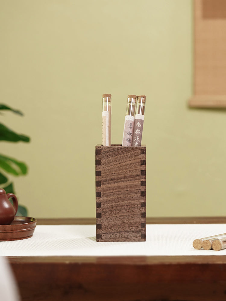 Simple Office Desk Organizer Wooden Pen Holder